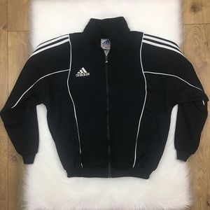 Adidas 3 Stripe Track Jacket Black / White Size M